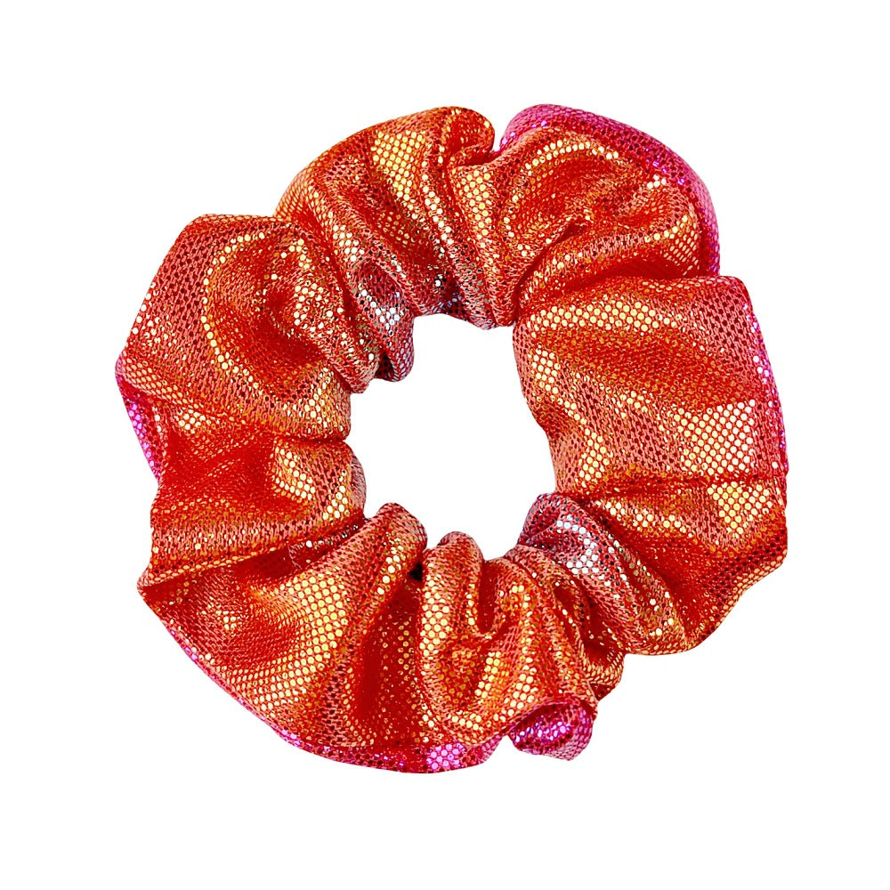 Wholesale laser bronzing large intestine gradient color plate hair rope horsetail large intestine ring