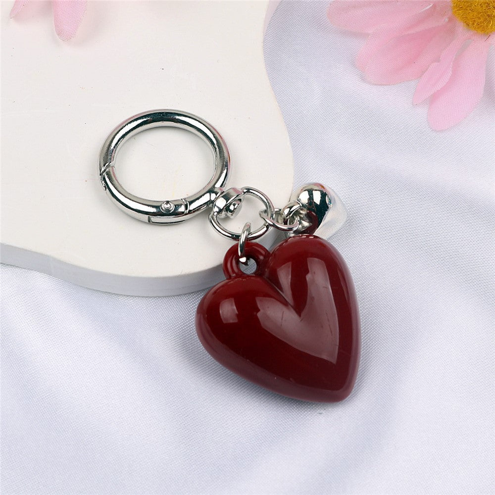 Wholesale Candy-Colored Heart KeychainMobile Phone Chain