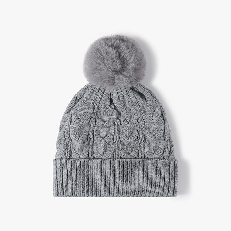 Wholesale Thick Velvet Outdoor Knitted Women's Knitted Outdoor Warm and Versatile Fashion Knitted Hat