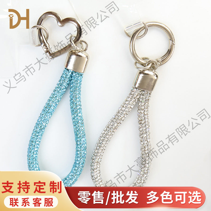 Wholesale Colorful Rainbow Diamond Pendant Rhinestone Keychain