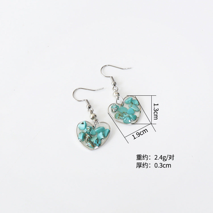 Wholesale 10pcs Creative New Style 925 Silver Turquoise Earrings