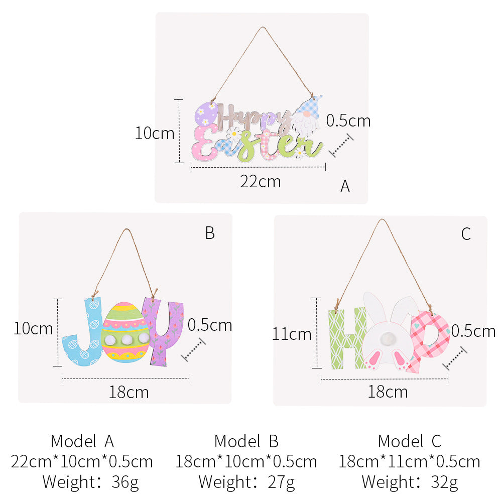 Wholesale Easter Rabbit Eggs Wooden Decorations