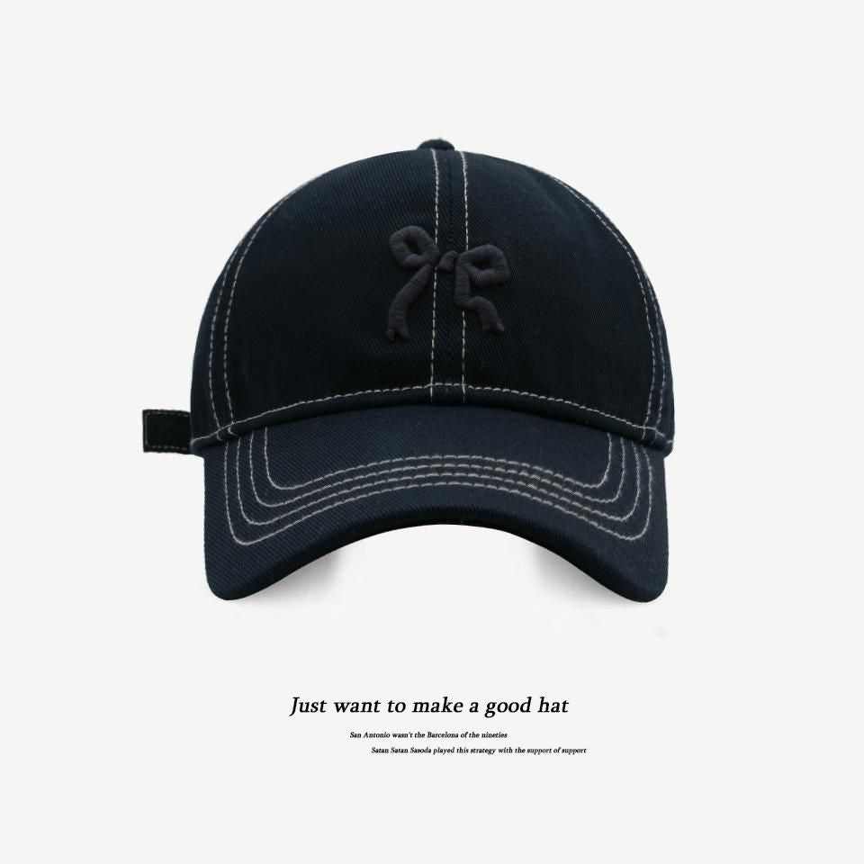 Wholesale Plaid Butterfly Embroidery Soft Top Baseball Cap