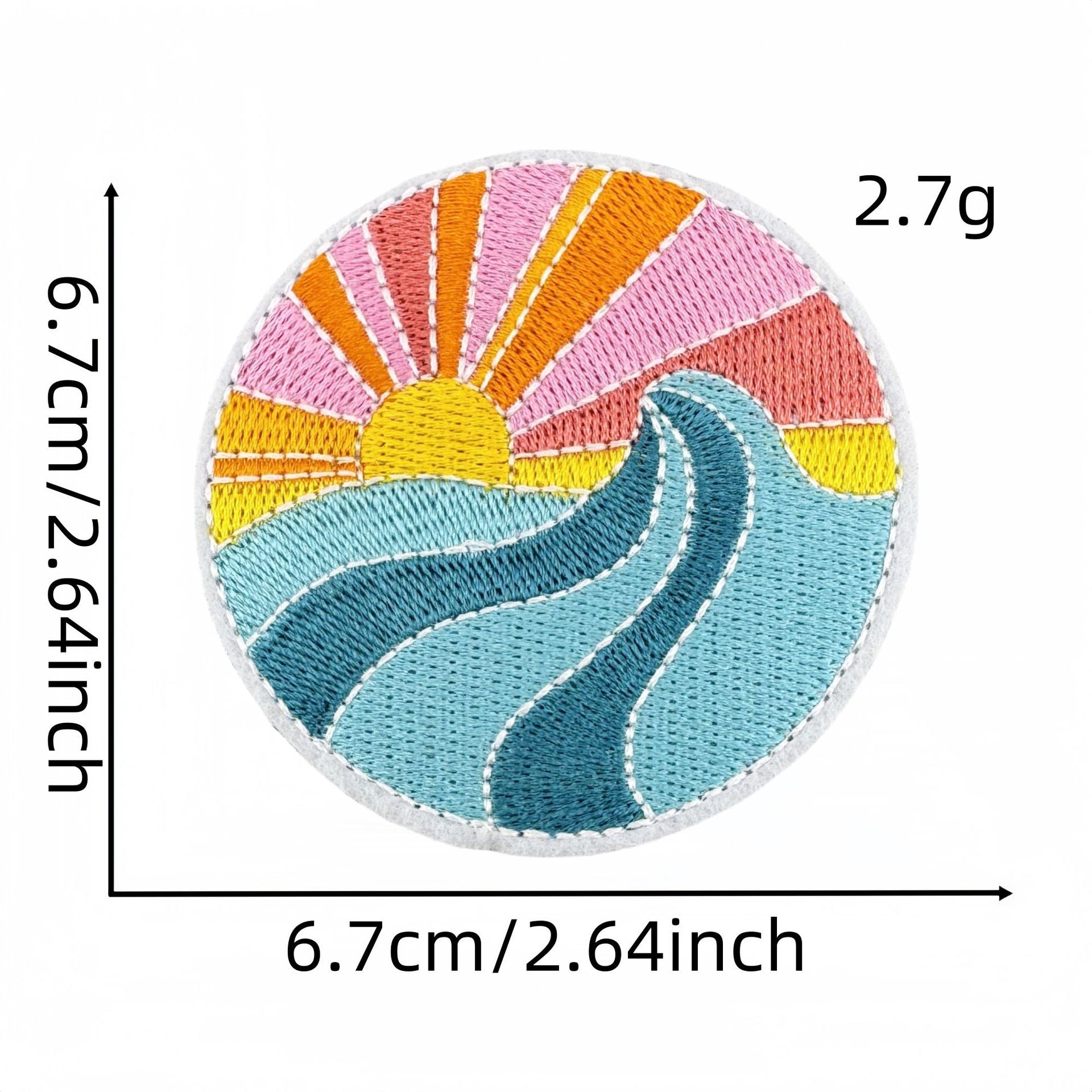 Wholesale Summer  Cartoon Beach Embroidery Travel Decorative Cloth DIY Patches