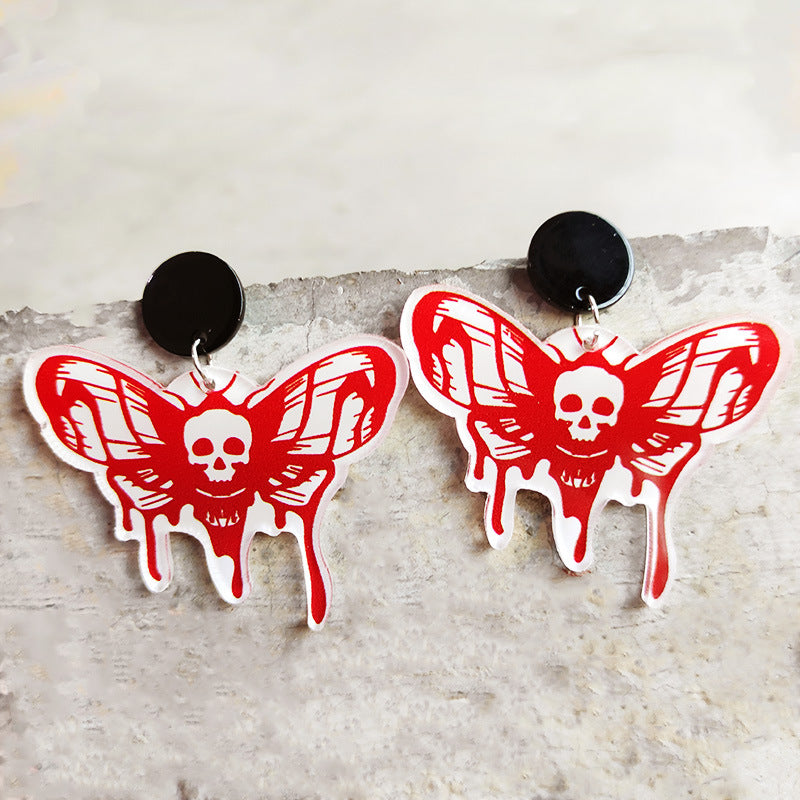 Wholesale 2 Pair/Pack Horror Blood Halloween Earrings