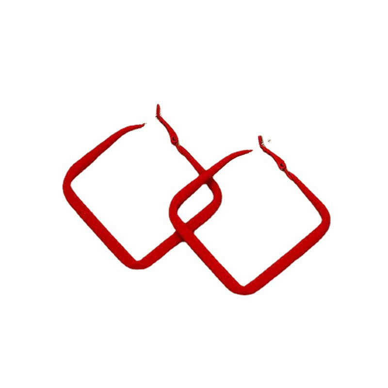 Wholesale Candy Colored Baking Paint Geometric Earrings