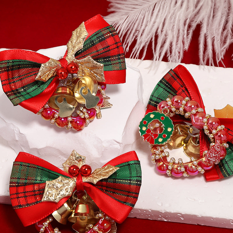 Wholesale DIY Christmas Bell Bow Hollow Love Acrylic Beads