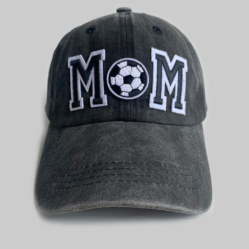 Wholesale Retro Simple Soccer Mom Letter Embroidery Baseball Cap