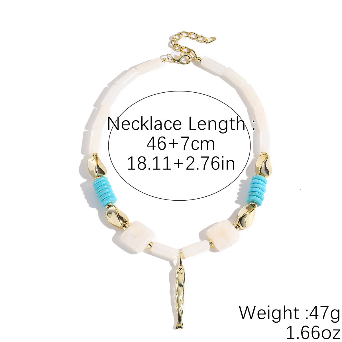 Wholesale Bohemian-style acrylic beaded necklace