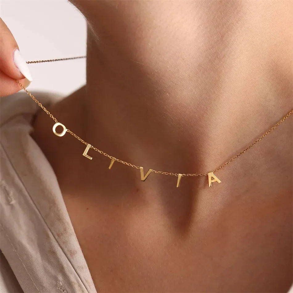 Wholesale English letter necklace Valentine's Day DIY clavicle chain