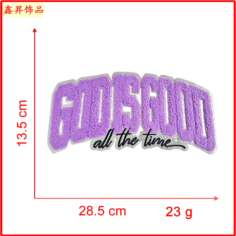 Wholesale   10pcs  Towel Embroidered Cloth Stickers Decorations Adhesive Clothing Direct Supply