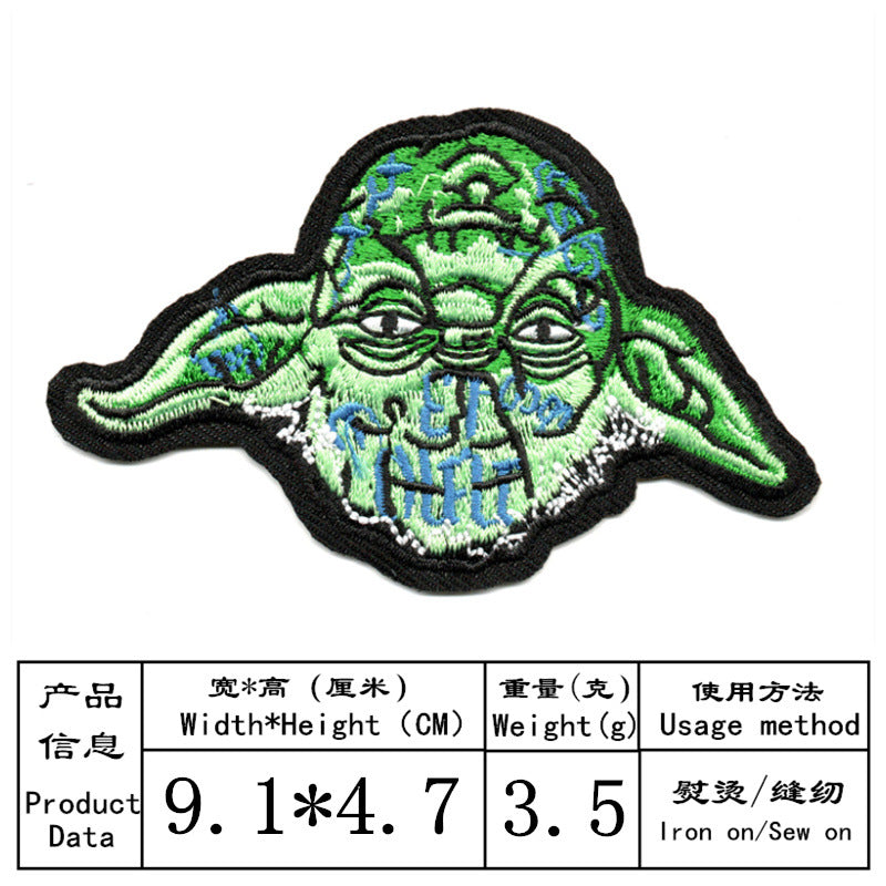 Wholesale Trendy Twill Embroidered Patches Clothing Accessory Cap Badge DIY Craft Supply Resale