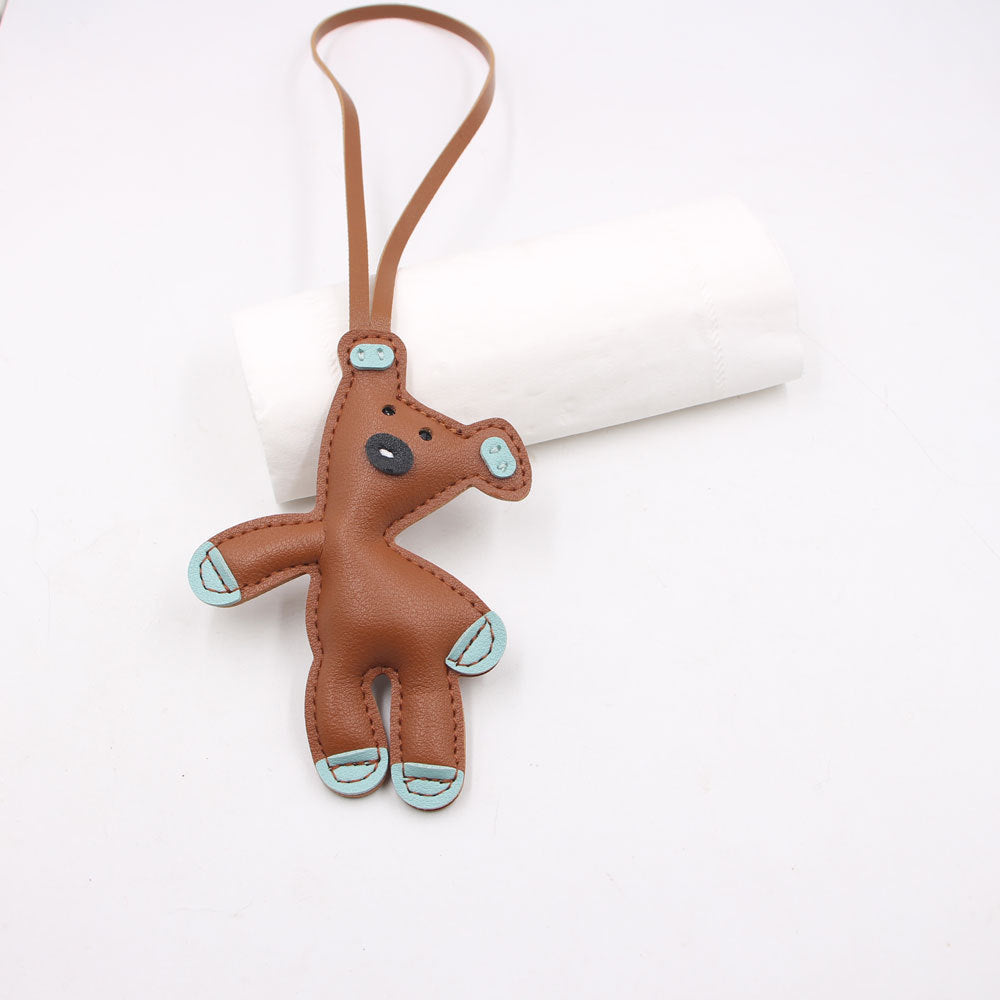 Wholesale Trendy Bean Bear Bag Charm Coffee Artificial Leather Cartoon  Pendant Purse Keychain Gift Resale