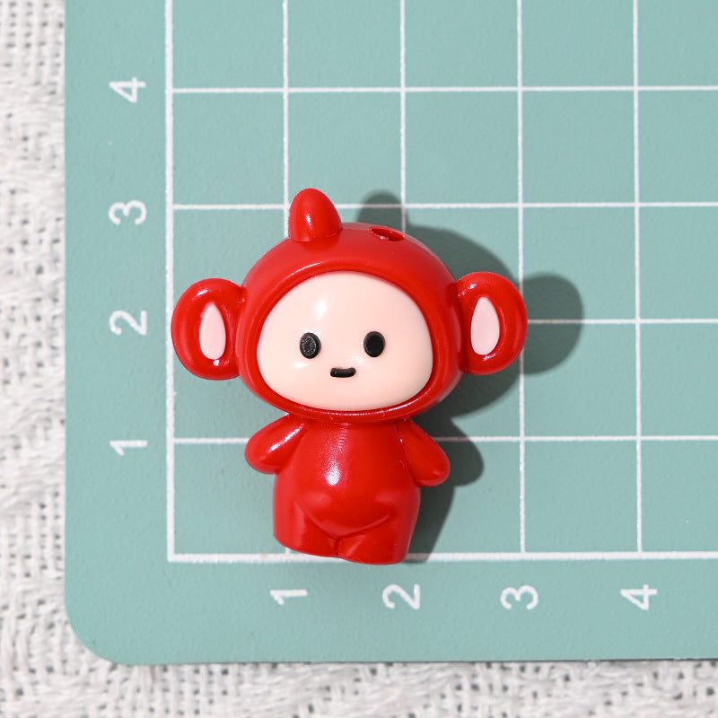 Wholesale 10pcs/pack Cartoon Teletubbies Rubber Beads DIY Beading