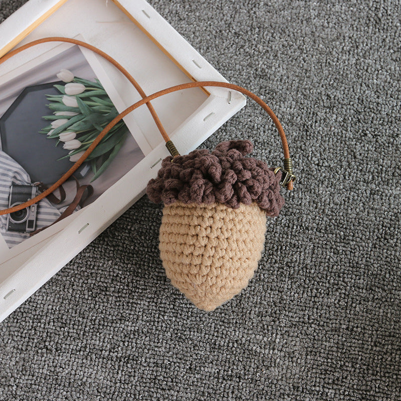 Bolso para niños de hilo de pino de champiñones de champiñones