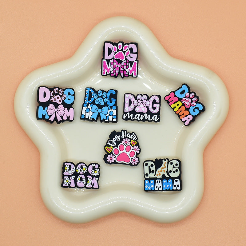 Wholesale Random 100pcs Pet Dog Phrases Letter Beads  Focal Beads