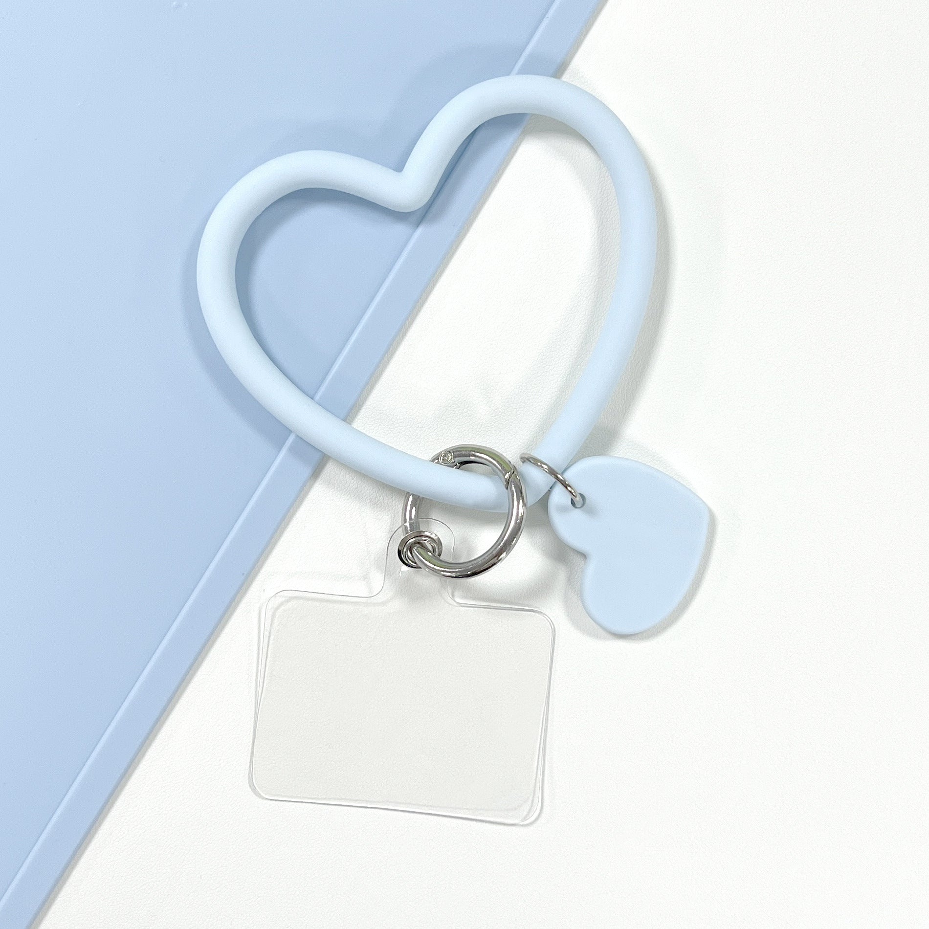 Wholesale Mobile Phone Anti-loss Silicone Heart-shaped Hanging Ring Key Chain