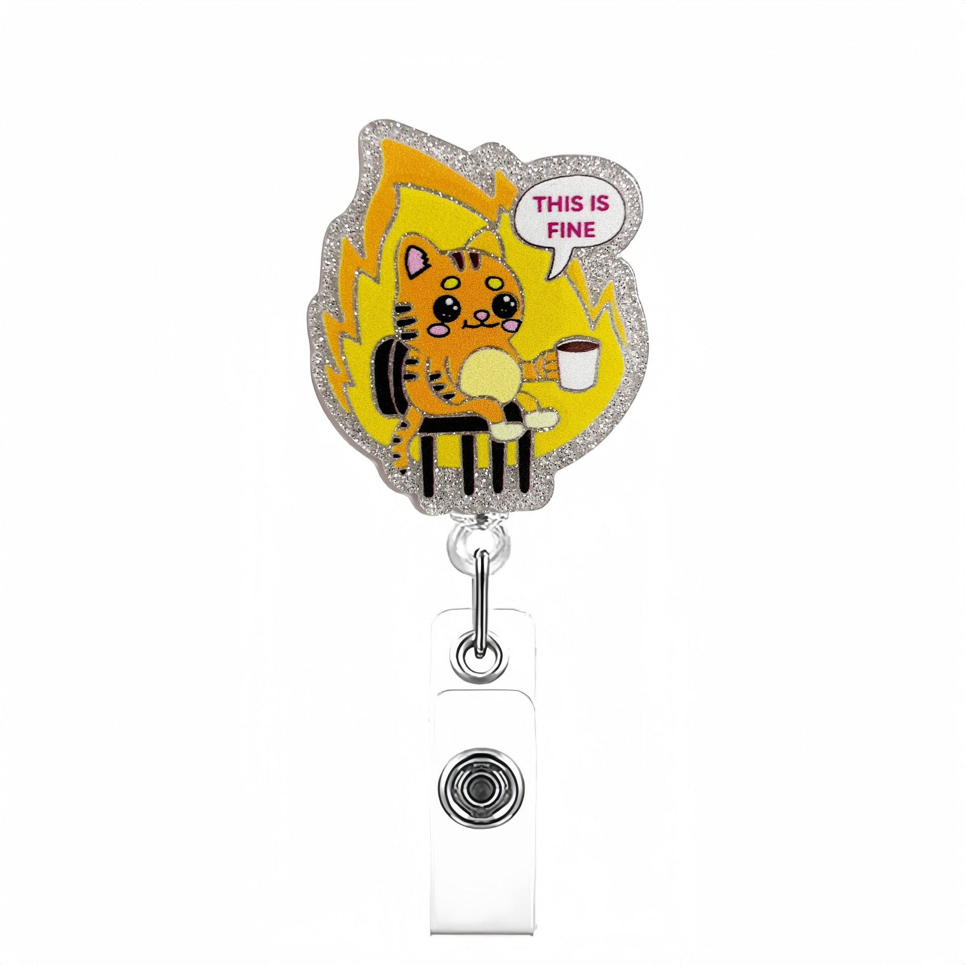 Wholesale Sparkling Raccoon Stretch Badge Reels