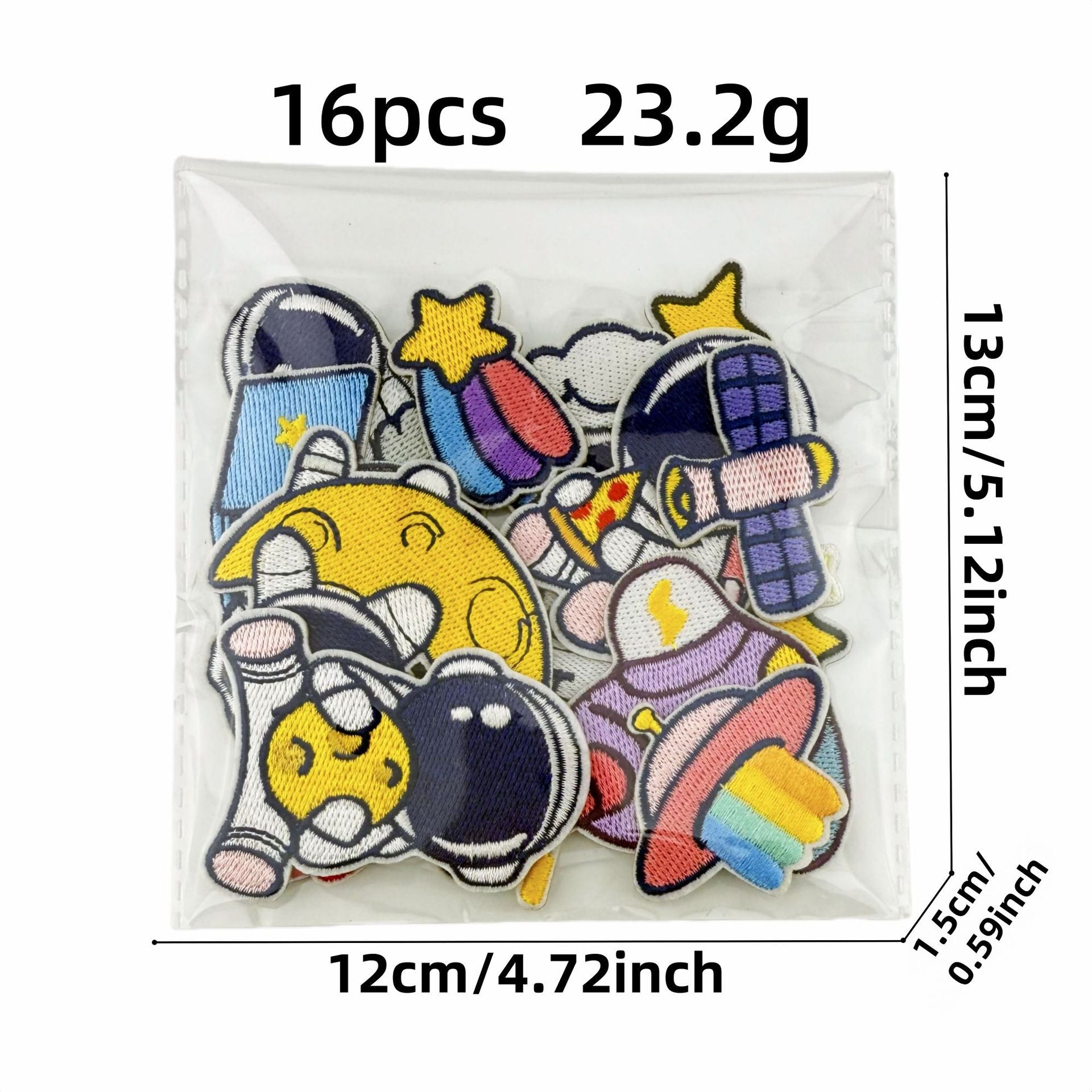 Wholesale Cute Cartoon Astronaut Embroidered Patches Space Series Self Adhesive Clothing Accessory DIY Decor Resale