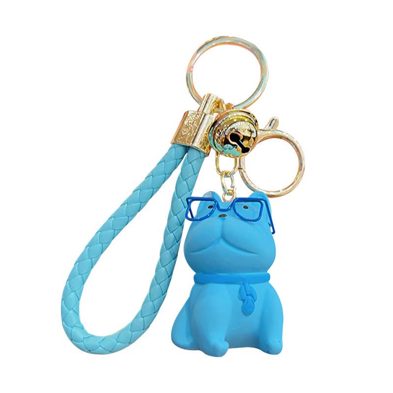 Wholesale Resin Glasses Method Dog Fighting Keychain