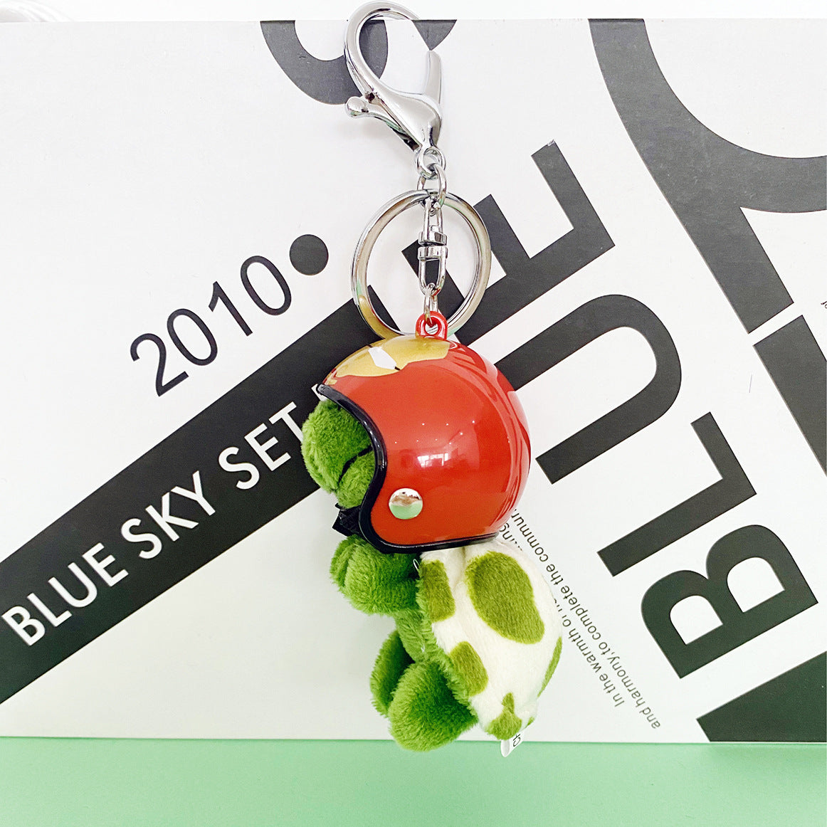 Wholesale Helmeted Turtle Cute Plush Turtle Accessory Keychain
