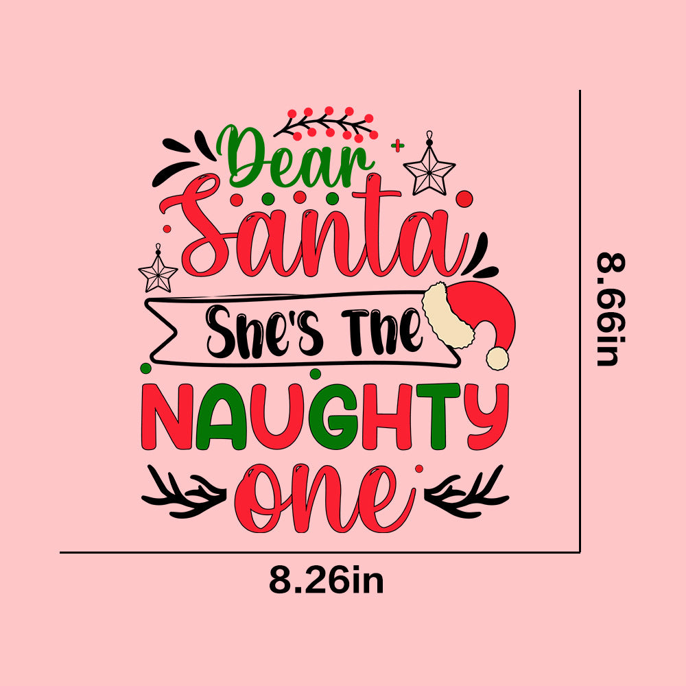 Wholesale  10pcs/pack Christmas pattern T-shirt heat transfer UV DTF ready-to-use transfer stickers