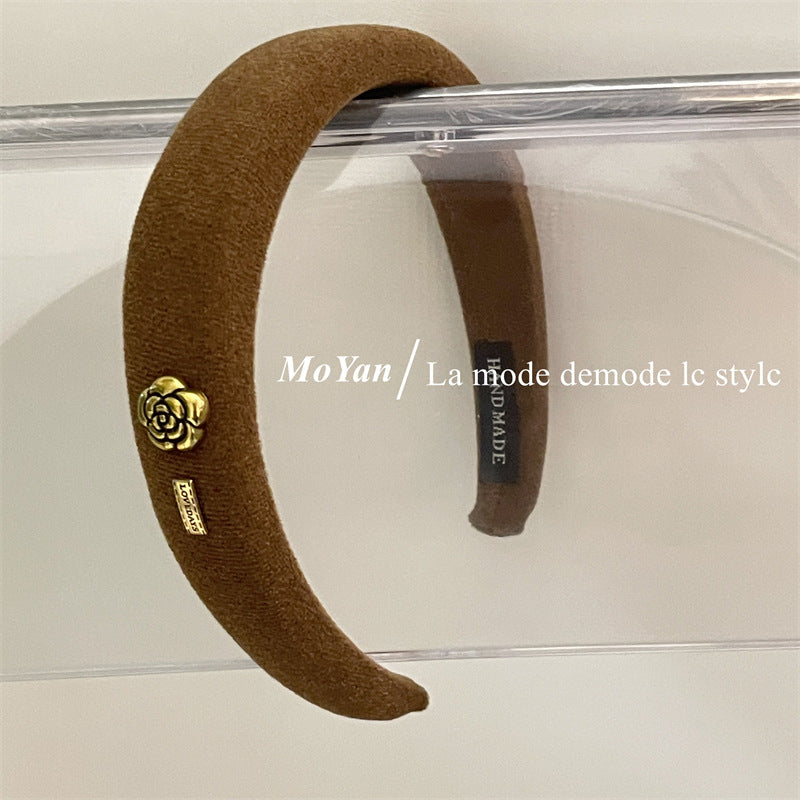 Wholesale Little Fragrant Wind Camellia High Skull Top Cute Face Wash Headband