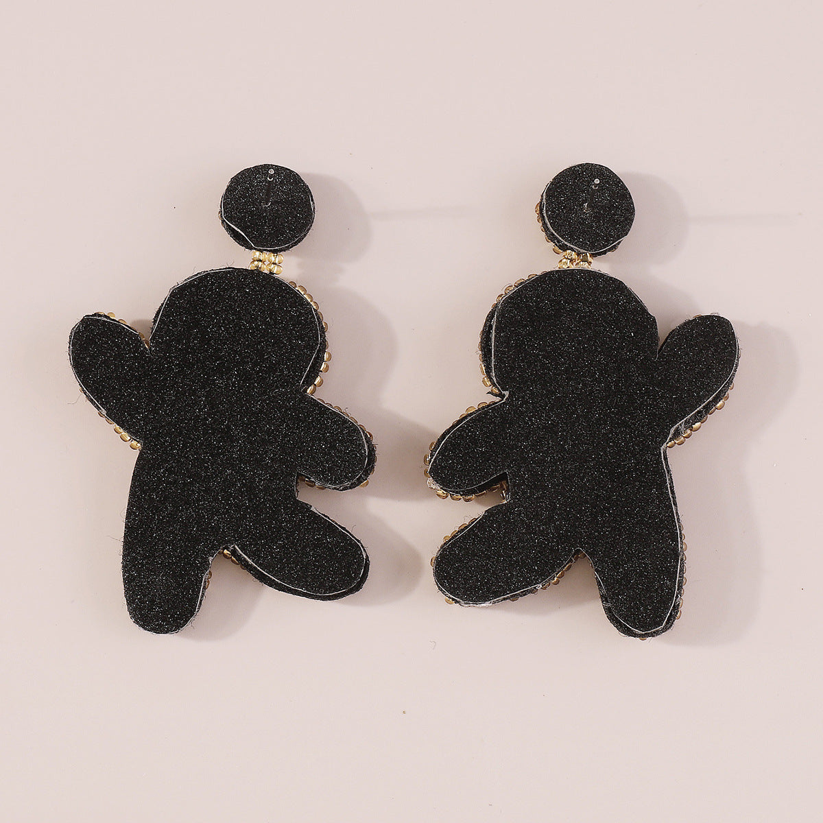 Wholesale Bohemian Personality Funny Christmas Colorful Gingerbread Man Earrings