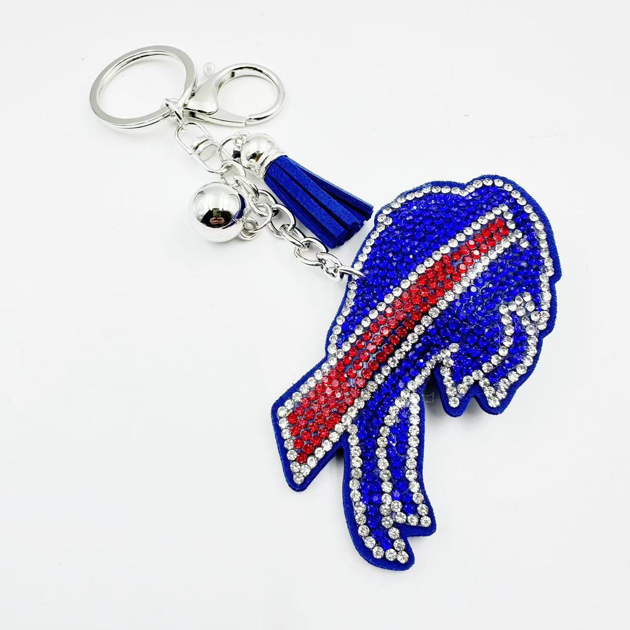 Wholesale 12pcs Diamond Bull Keychain Diamond Bullfighting Keychain