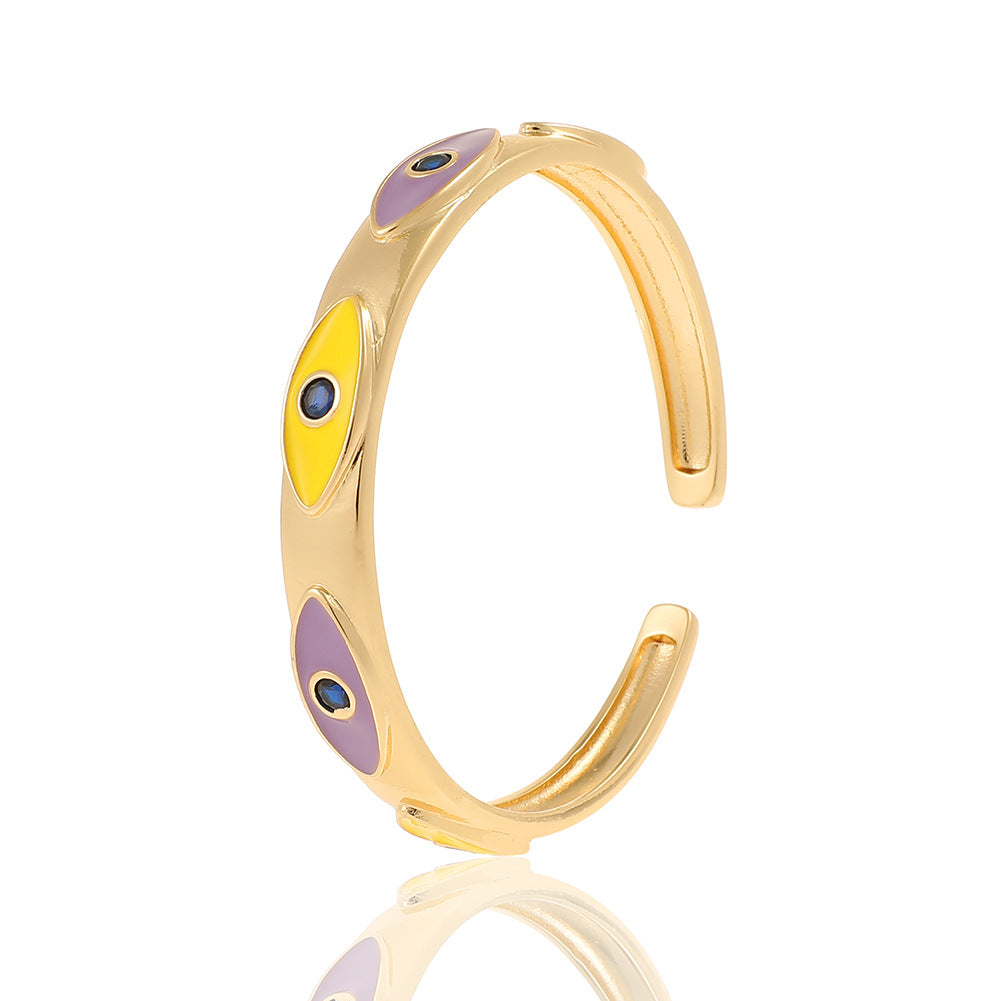 Wholesale Drip Oil Evil Eye Personality Bracelet