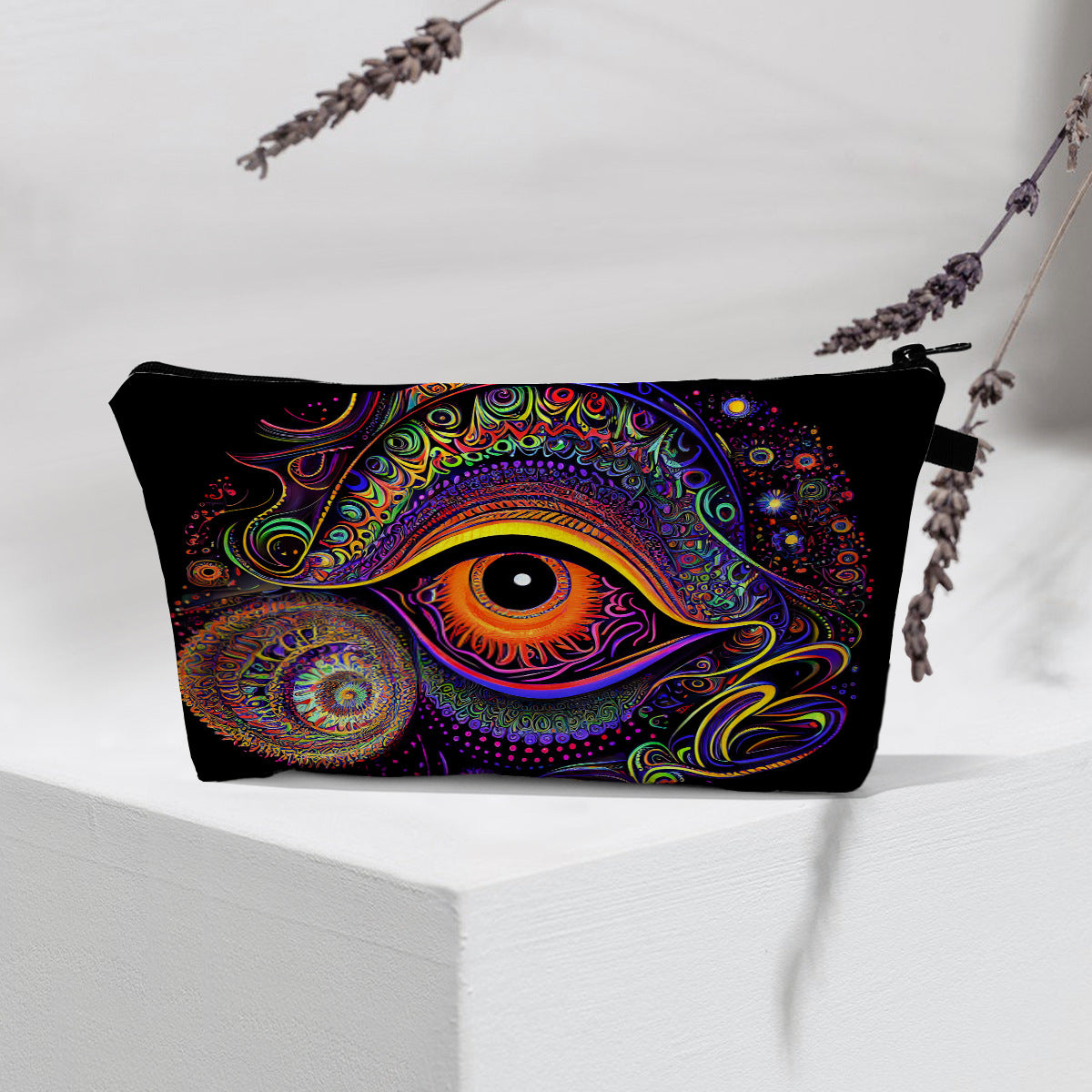 Wholesale Devil Eye Printed Pattern Polyester Cosmetic Bag