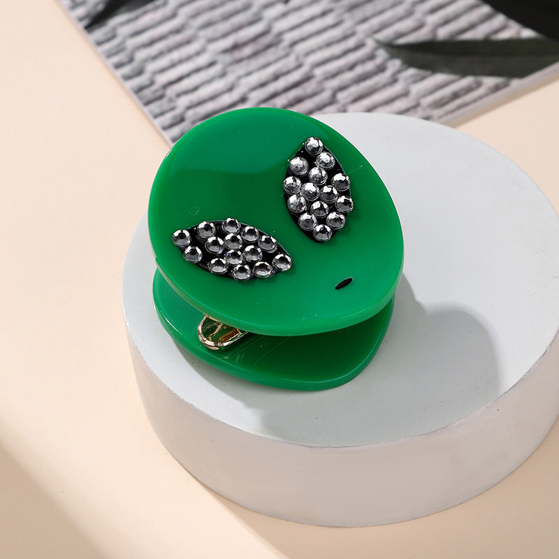 Wholesale Green Alien Acrylic Small Clips