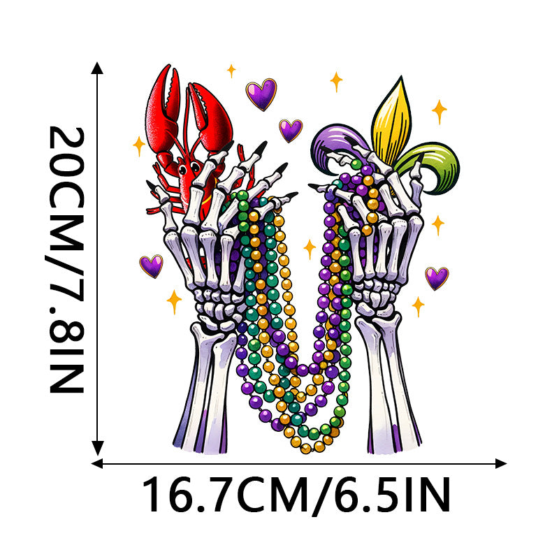 Wholesale 10pcs Carnival Festival  Pattern Clothing  UV DTF Ready to Press Transfers Wraps