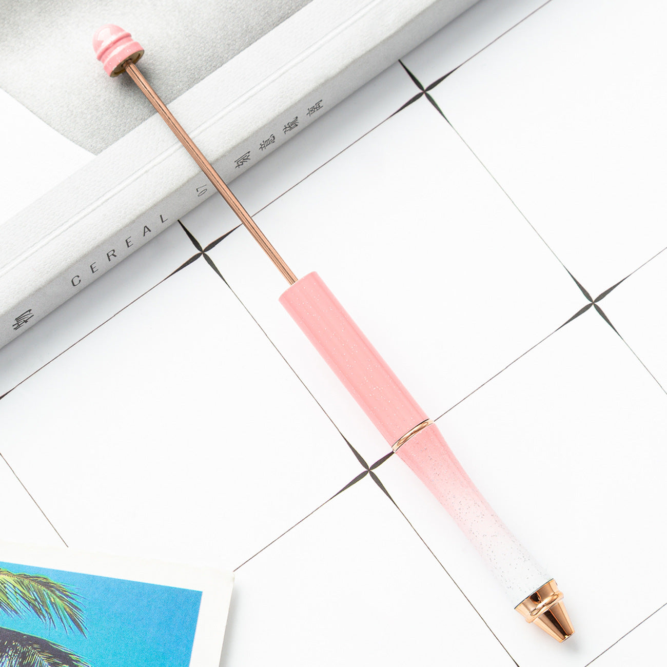 Wholesale Rose Gold Metal  DIY Beadable Pen Ballpoint Pen