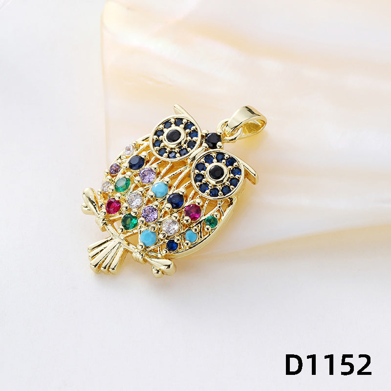 Wholesale High-grade Exquisite Bird Necklace Accessories Copper Plated Real Gold Color-preserving Pendant