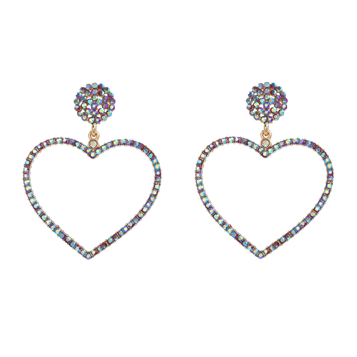 Wholesale Love Shaped Diamond Earrings