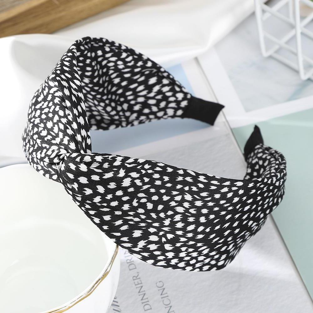 Wholesale Ancient Leopard Pattern Cross Fabric Hair Hoop