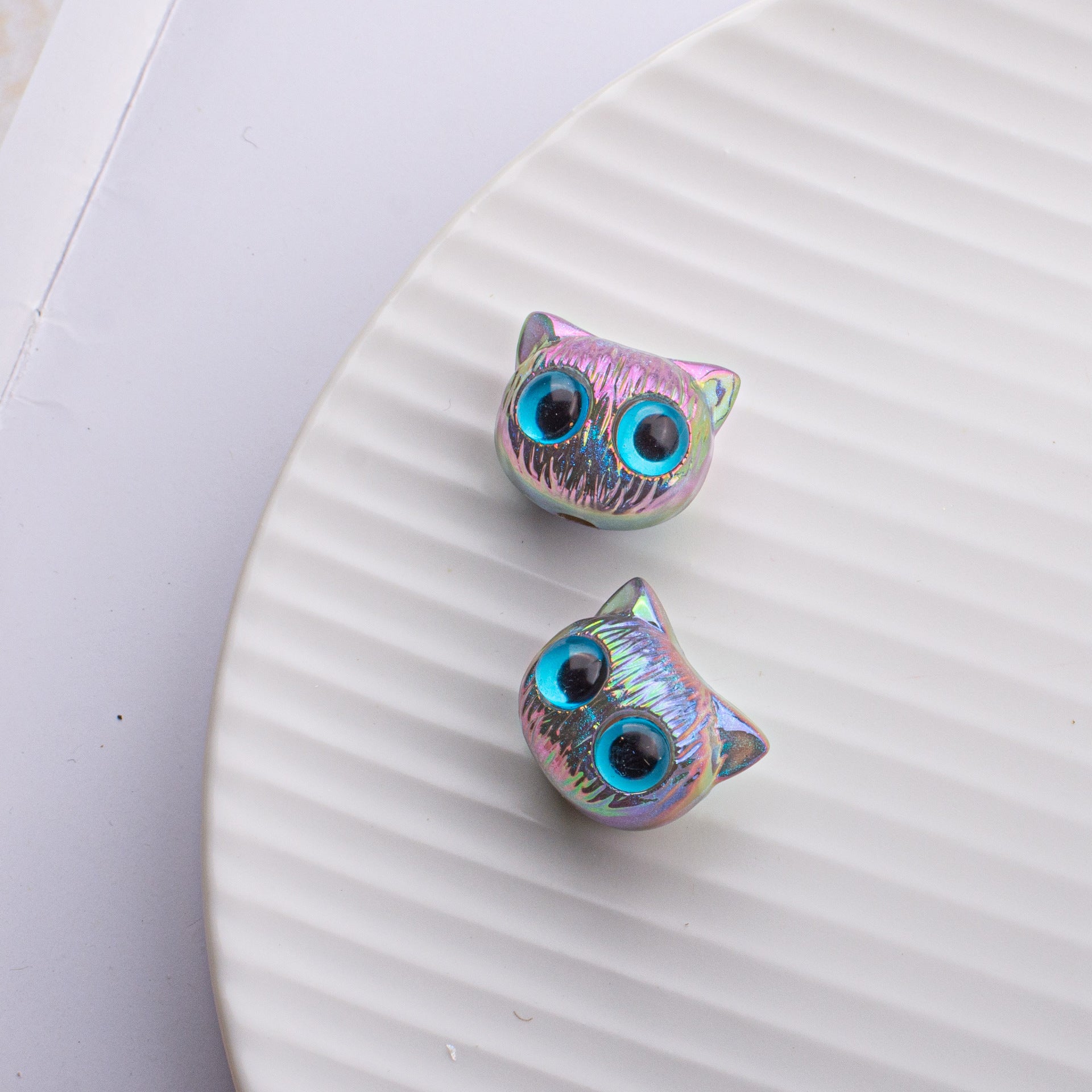 Wholesale 10PCS Vertical Hole Small House Acrylic Straight Hole Loose Beads