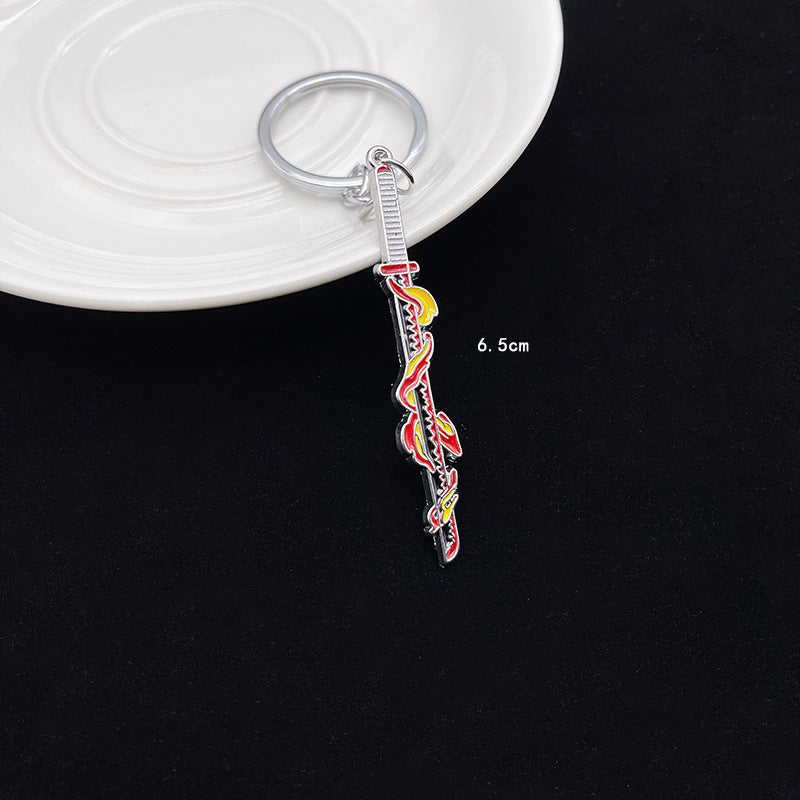 Wholesale Anime Demon Slayer Peripheral Weapons Alloy Keychains