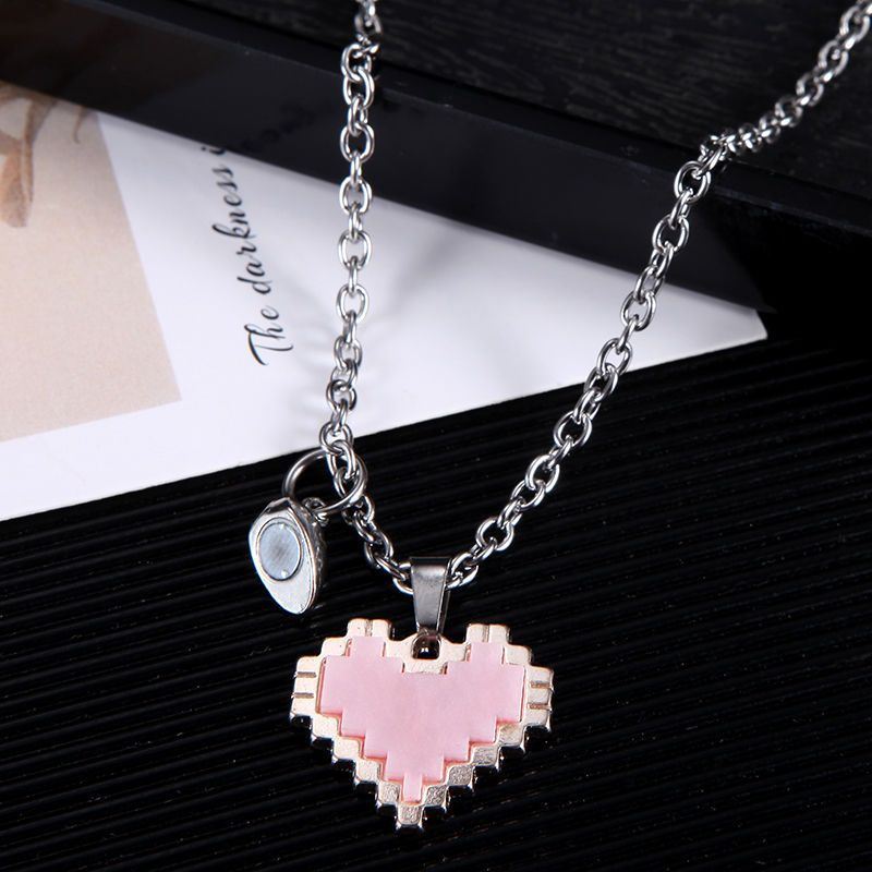 Wholesale 10PCS Valentine's Day Love Mosaic Magnetic Alloy Necklace