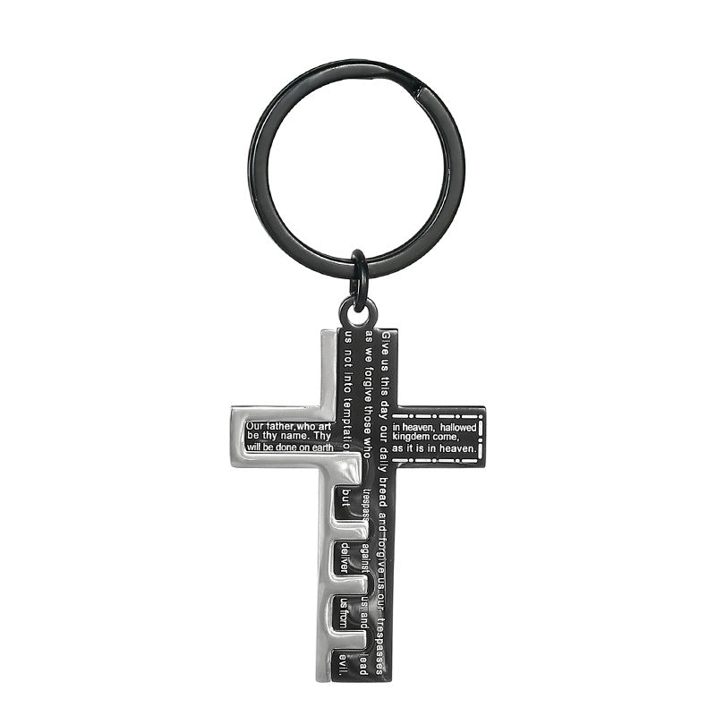 Wholesale Cross Stainless Steel Keychain