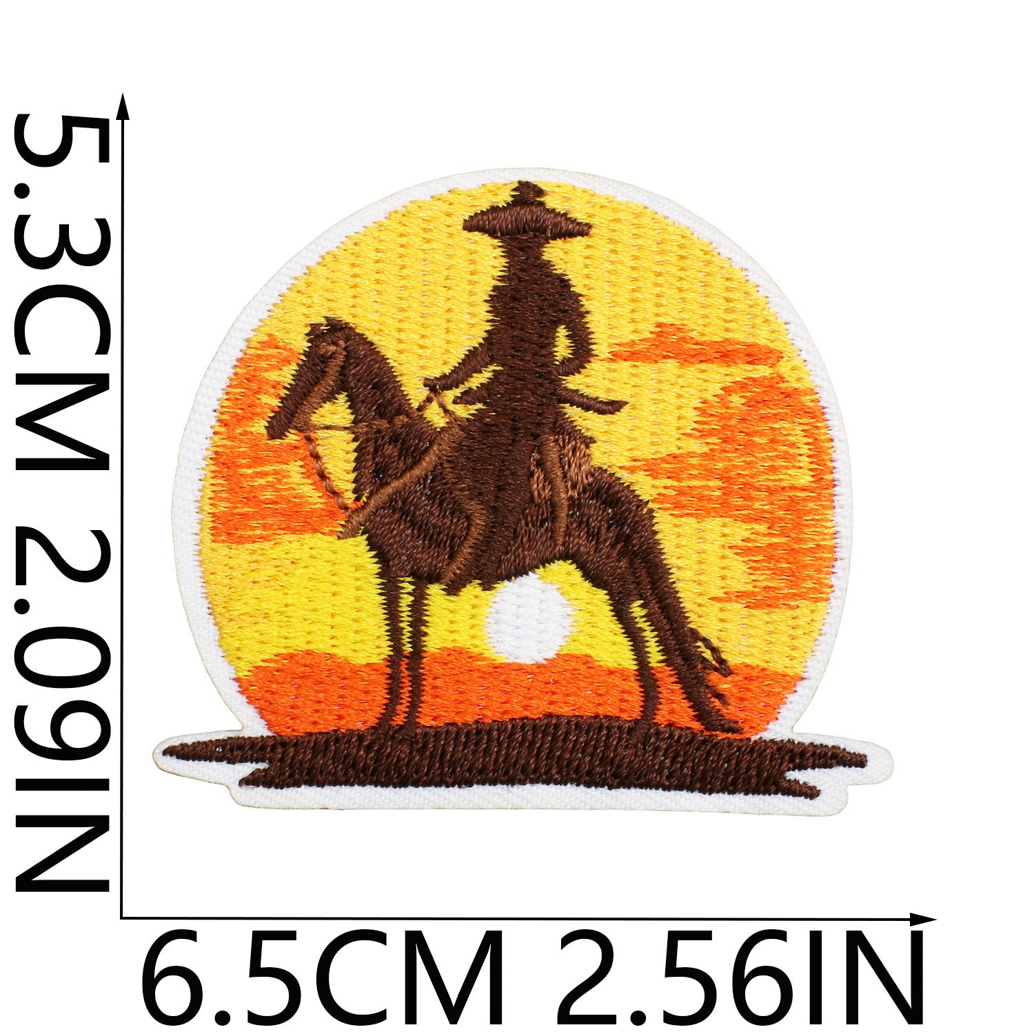 Wholesale Western Cowboy Horse Embroidery Patch Decorative Embroidered Applique For Clothing Resale