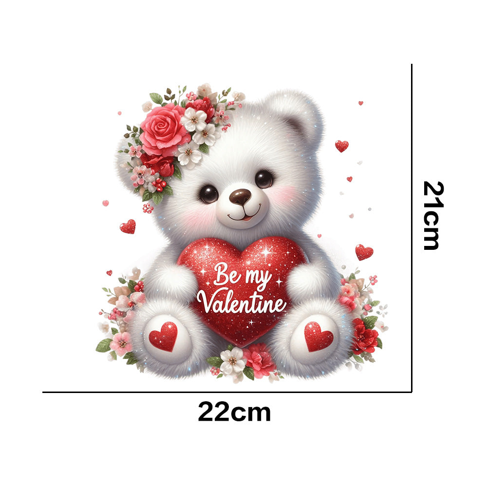 Wholesale 10pcs Valentine's Day Love Cute Bear UV DTF Ready to Press Transfers Wraps