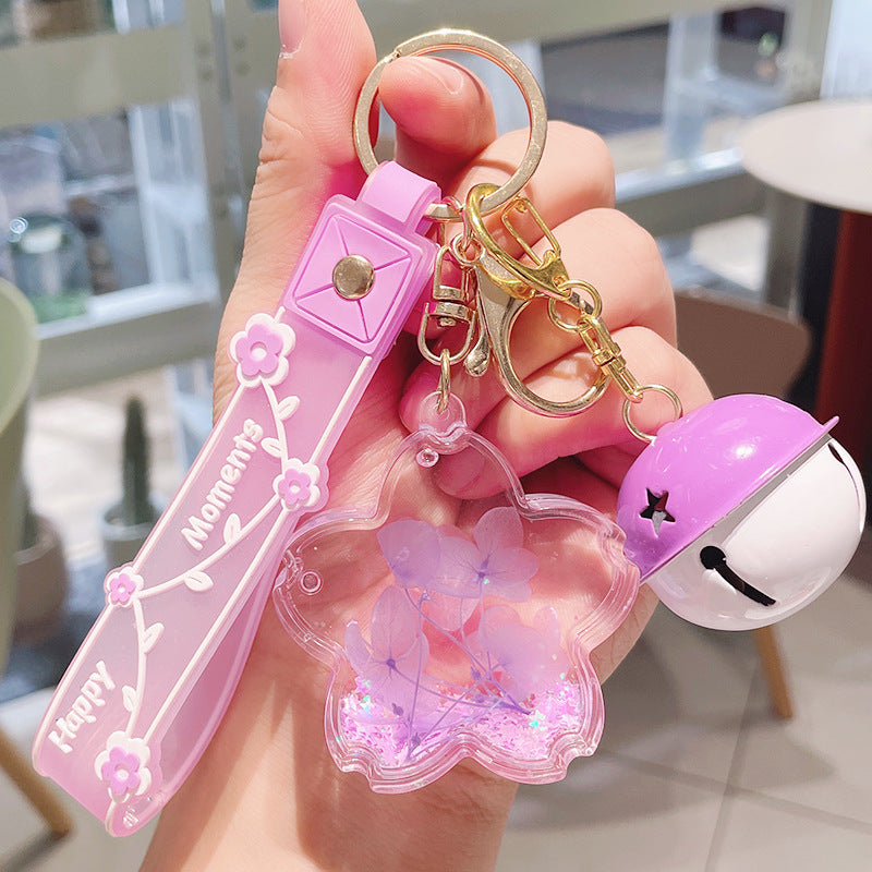 Wholesale Oil Drift Bottle Eternal Flower Acrylic Keychain