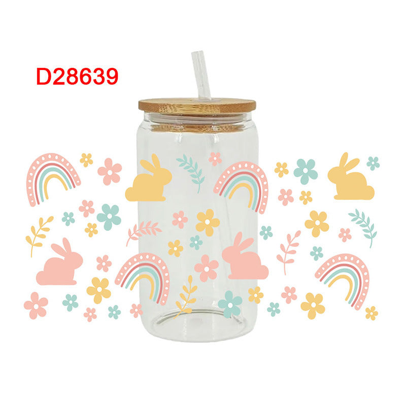 Wholesale Simple pattern 16oz Cup UV DTF Wraps