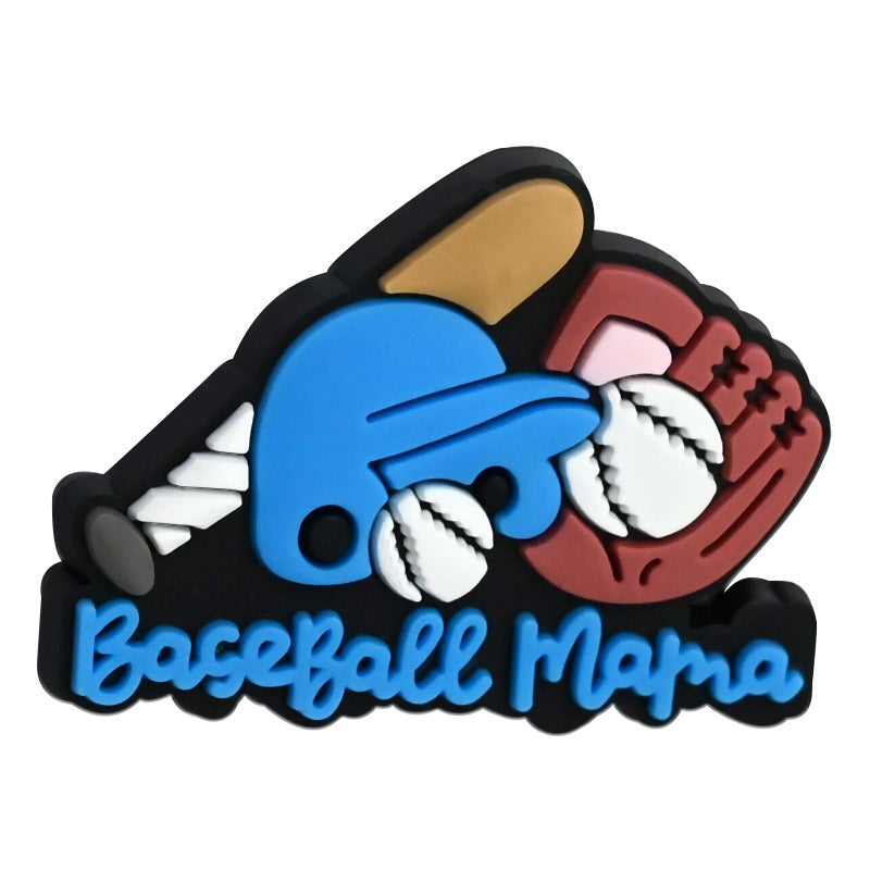 Wholesale Random 100pcs Cartoon Baseball Sports Beads  Focus Beads