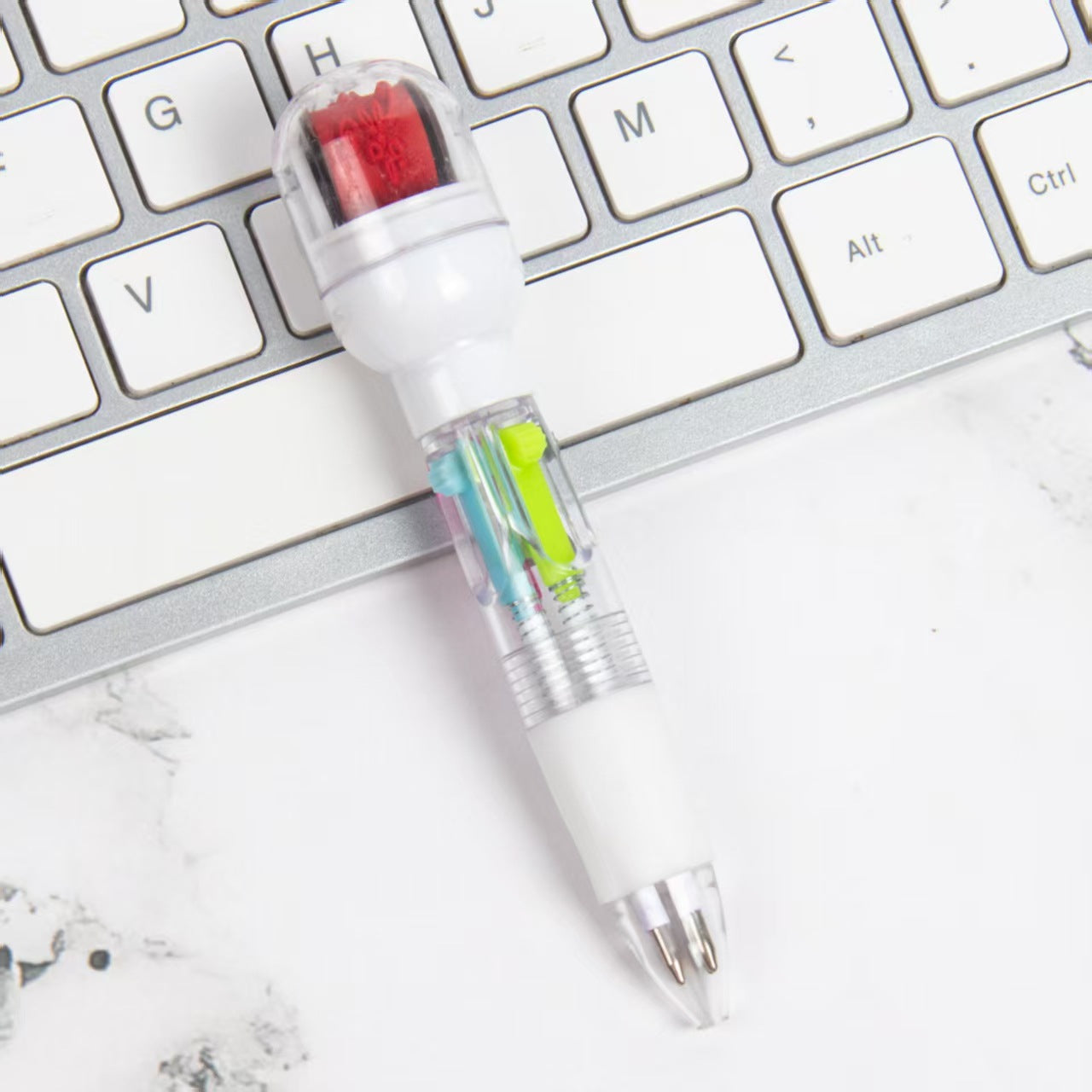 Wholesale 2pcs Creative Mini Roller Seal Short Four Color Pen