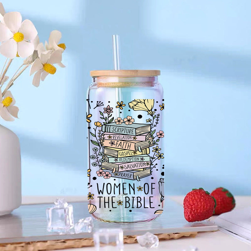 Wholesale Book Bible Bow 16oz Cup UV DTF Wraps