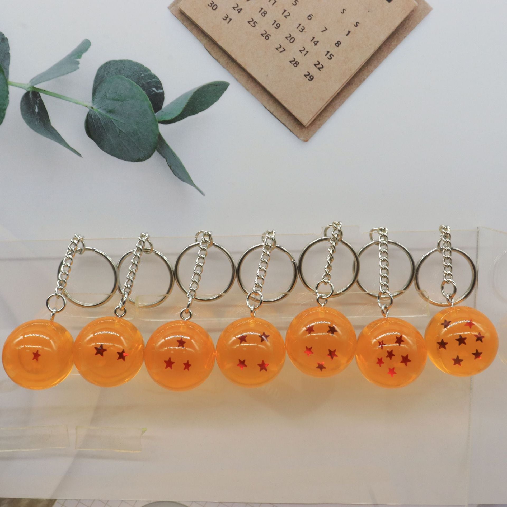Wholesale Blue Dragon Ball Transparent Ball Cute Pendant Keychain