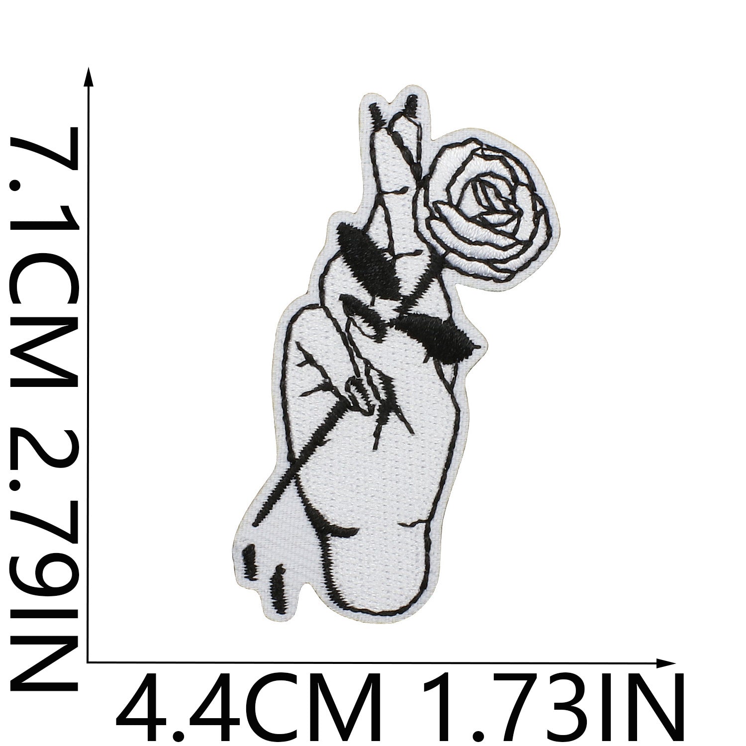 Wholesale Iron On Embroidered Patch Set Love Lips Lightning Black White Flowers Trendy Fashion Clothing Decoration Gift Resale